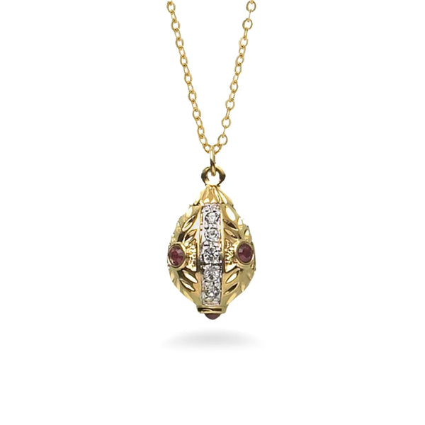 Ruby and Diamond' Egg Pendant - Museum Jewellery