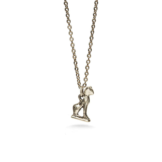 Bastet Cat Pendant - Silver finish