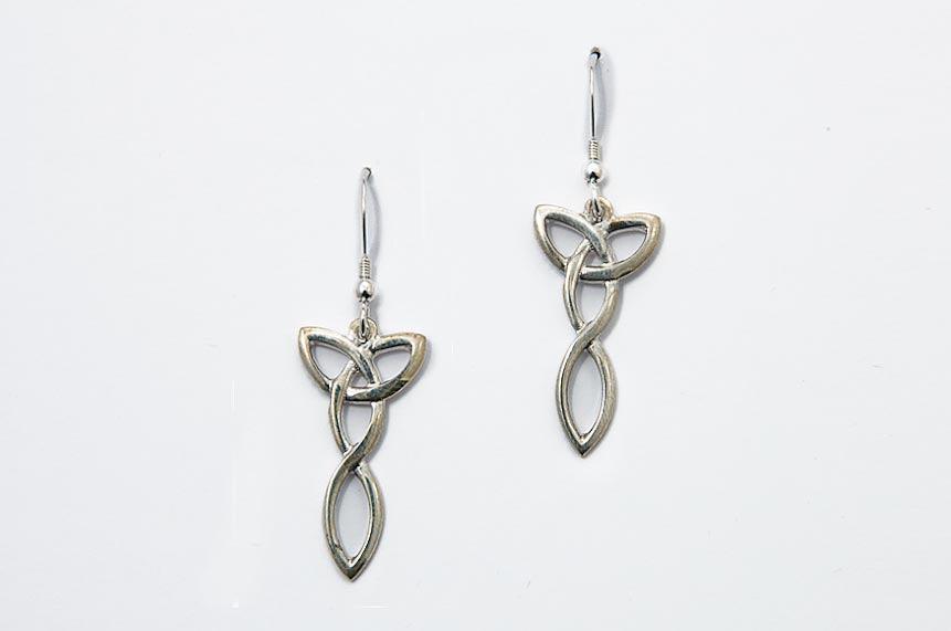 Celtic knot drop earrings