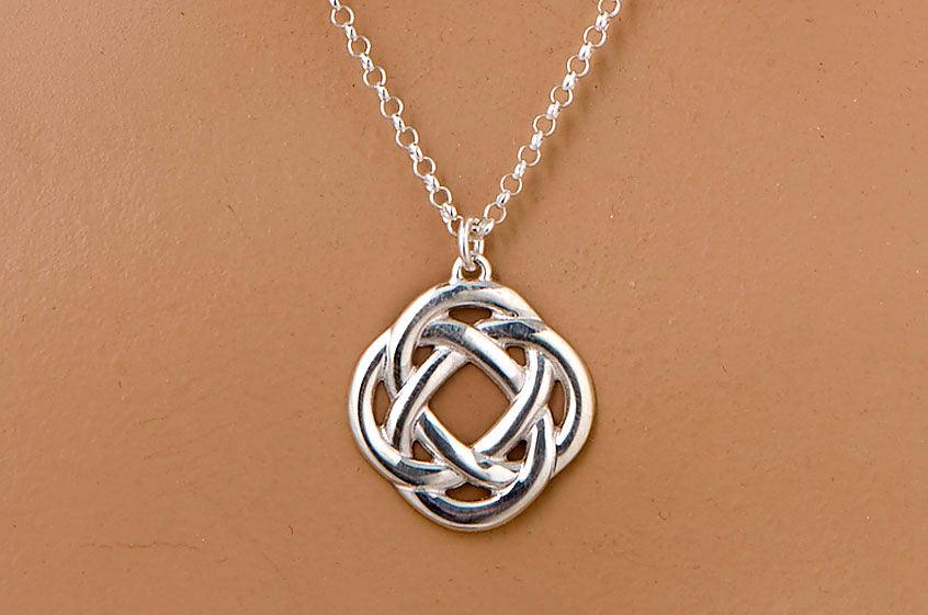 Celtic knot pendant in sterling silver