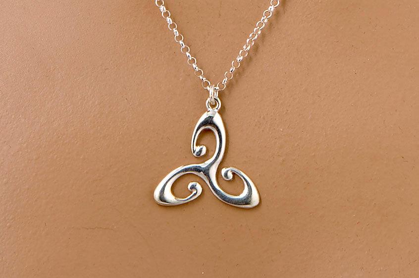 Celtic triskelia pendant in sterling silver