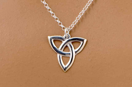 Celtic three-loop knot pendant in sterling silver