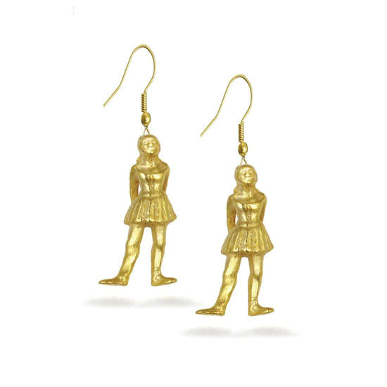 Degas Earrings - The Little Dancer made of sterling silver with 22 carat gold plating
