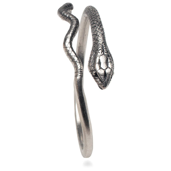 Egyptian Snake Bracelet adjustable cuff - Antiqued Silver