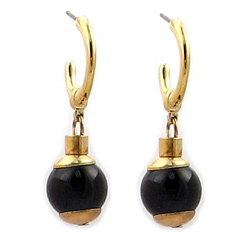 Egyptian earrings, Middle Kingdom, with black onyx
