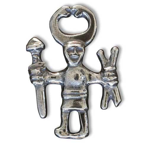 Load image into Gallery viewer, Viking Pendant - Figure with horns made of sterling silver
