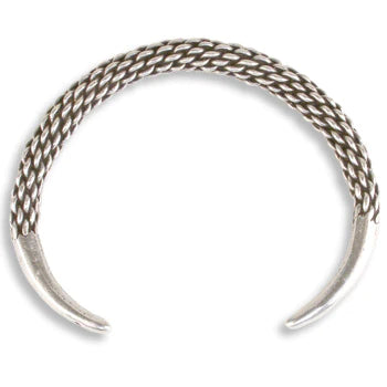 Viking bracelet, braids, pewter with antique silver finish